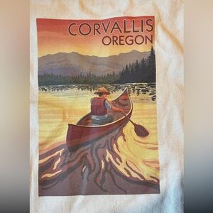 Corvallis Oregon Canoe reusable shopping bag